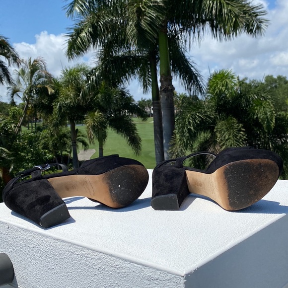 Via Spiga Black Suede Platforms - Picture 6 of 11